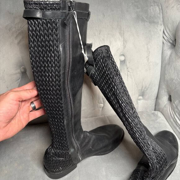 Cole Haan Black Leather & Stretch Riding Boots – Women’s Size 7.5 - Picture 11 of 14